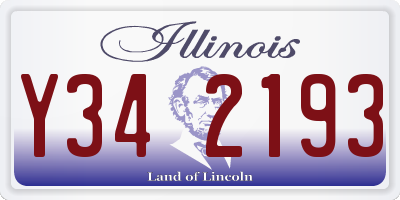 IL license plate Y342193