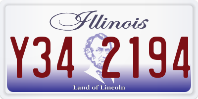 IL license plate Y342194