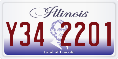 IL license plate Y342201