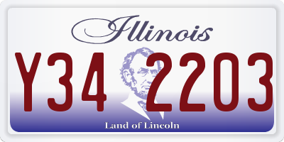 IL license plate Y342203