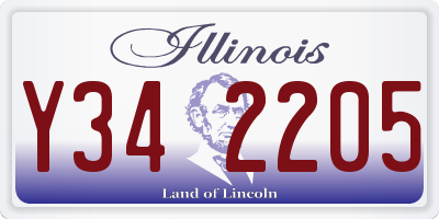 IL license plate Y342205