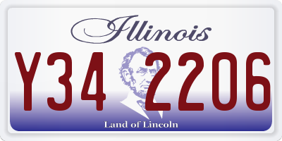 IL license plate Y342206