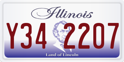 IL license plate Y342207