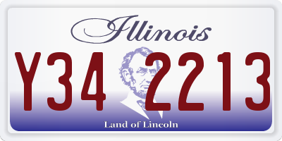 IL license plate Y342213