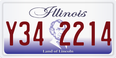 IL license plate Y342214