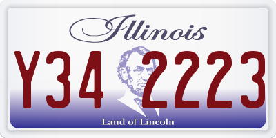IL license plate Y342223