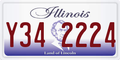 IL license plate Y342224