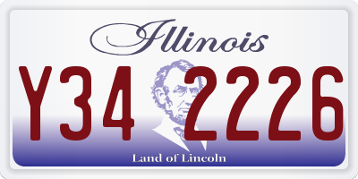 IL license plate Y342226