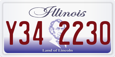 IL license plate Y342230