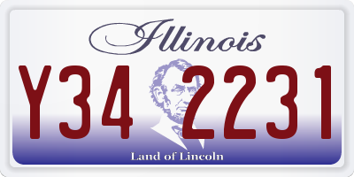 IL license plate Y342231