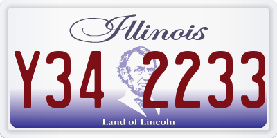 IL license plate Y342233