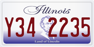 IL license plate Y342235