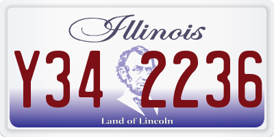 IL license plate Y342236