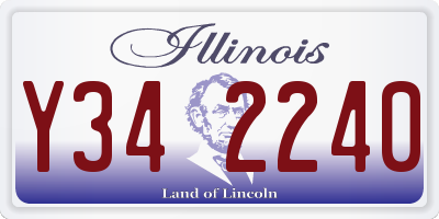IL license plate Y342240