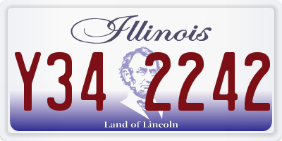 IL license plate Y342242