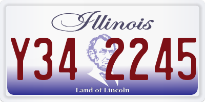 IL license plate Y342245
