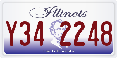 IL license plate Y342248