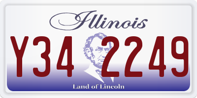 IL license plate Y342249