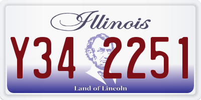 IL license plate Y342251