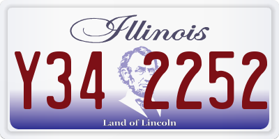 IL license plate Y342252