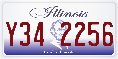 IL license plate Y342256