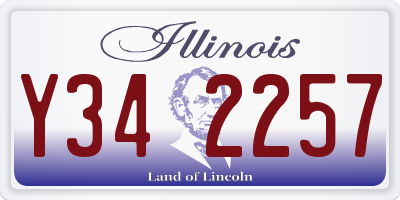 IL license plate Y342257
