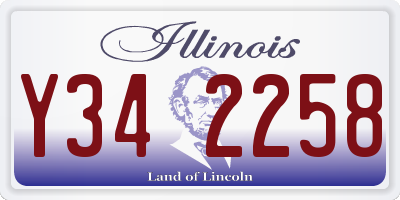 IL license plate Y342258