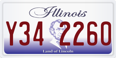IL license plate Y342260