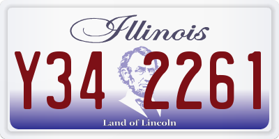IL license plate Y342261