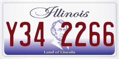 IL license plate Y342266