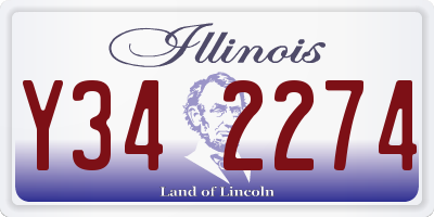 IL license plate Y342274
