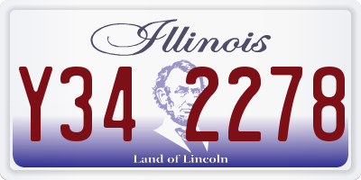 IL license plate Y342278