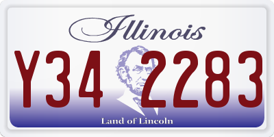 IL license plate Y342283