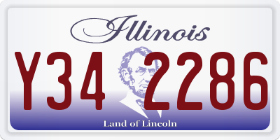 IL license plate Y342286