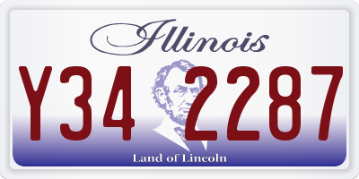 IL license plate Y342287