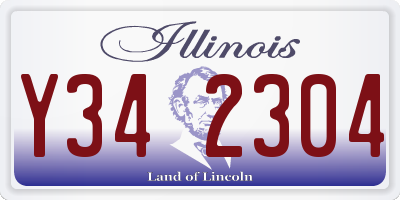 IL license plate Y342304