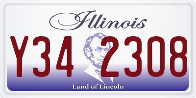 IL license plate Y342308