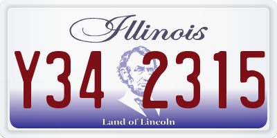 IL license plate Y342315