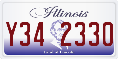 IL license plate Y342330