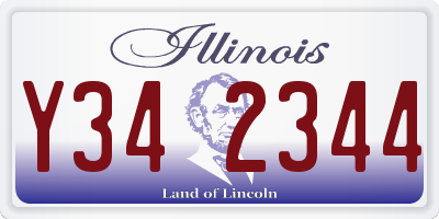 IL license plate Y342344