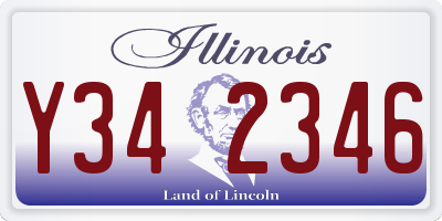 IL license plate Y342346