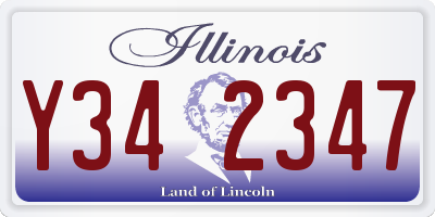 IL license plate Y342347