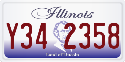 IL license plate Y342358