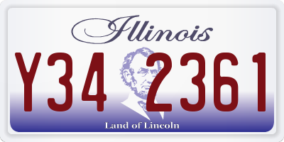 IL license plate Y342361