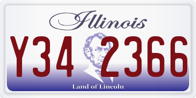 IL license plate Y342366