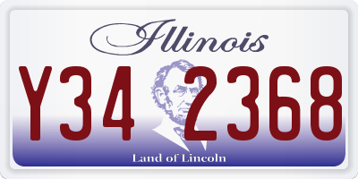IL license plate Y342368