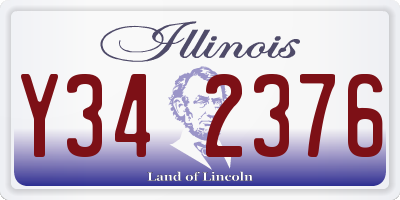 IL license plate Y342376
