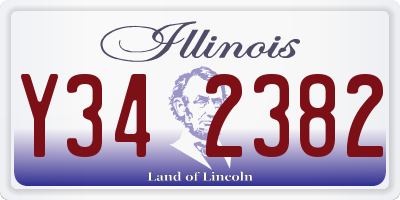 IL license plate Y342382