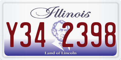 IL license plate Y342398