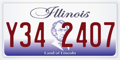 IL license plate Y342407